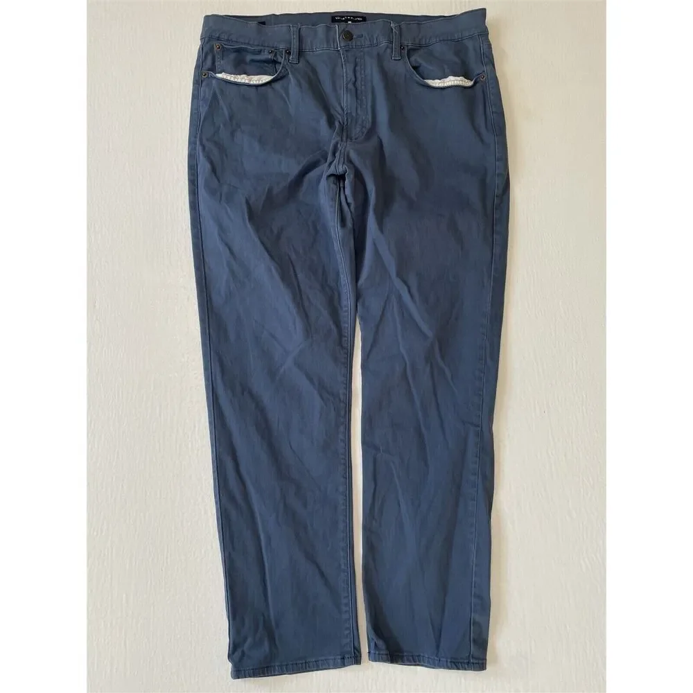 Lucky Brand 38x30 121 Slim Straight Blue Soft Brushed Flex‎ Denim Mens Jeans